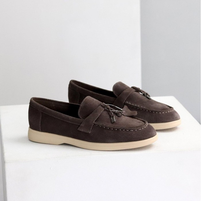 Лофери жіночі натуральна замша колір-сірий 36,38,39,40,41р