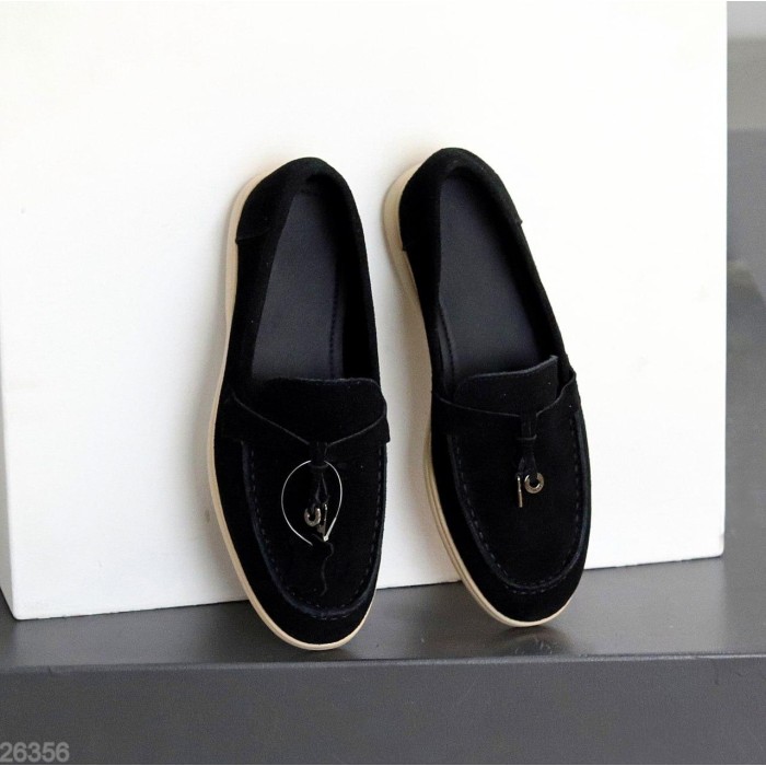 Лофери жіночі натуральна замша чорні 36,37,38,39,40,41р