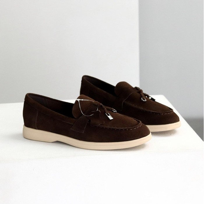 Лофери жіночі натуральна замша колір-шоколад 36,38,39,40,41р