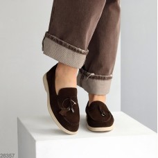 Лофери жіночі натуральна замша колір-шоколад 36,38,39,40,41р