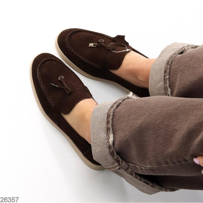 Лофери жіночі натуральна замша колір-шоколад 36,38,39,40,41р