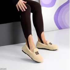 Кросівки/автоледі жіночі матеріал-хутро колір-беж деми на 35р.