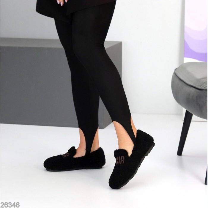 Кросівки/автоледі жіночі матеріал-хутро колір-чорний деми на 35р.