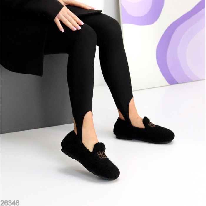 Кросівки/автоледі жіночі матеріал-хутро колір-чорний деми на 35р.