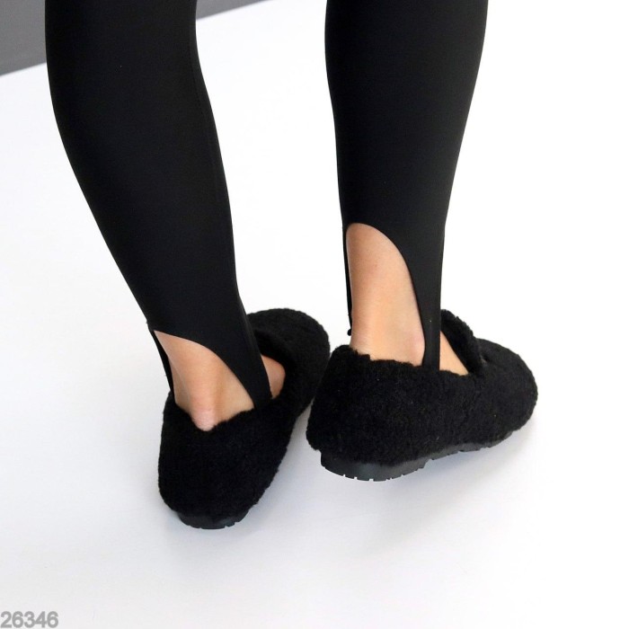 Кросівки/автоледі жіночі матеріал-хутро колір-чорний деми на 35р.