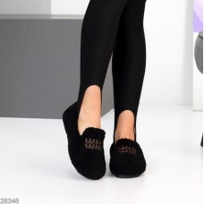 Кросівки/автоледі жіночі матеріал-хутро колір-чорний деми на 35р.