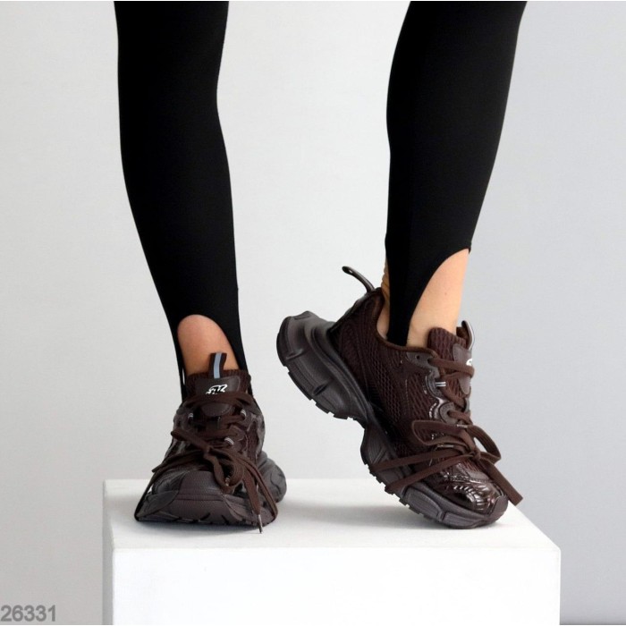 Кросівки жіночі натуральна шкіра шоколад на 35.5,37,38р