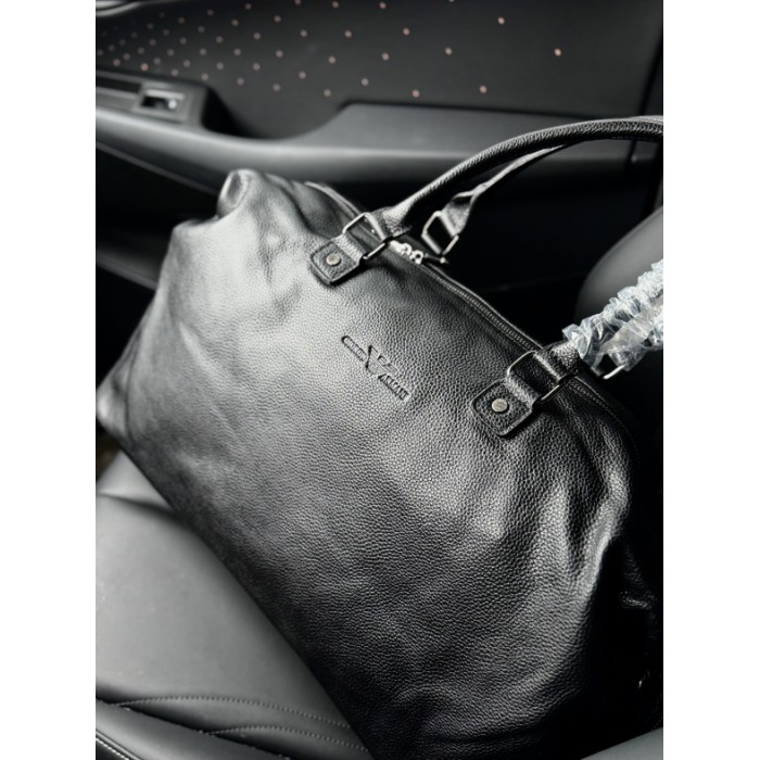 Сумка дорожня натуральна шкіра Чорна