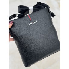 Чоловіча сумка натуральна преміум  шкіра Чорна