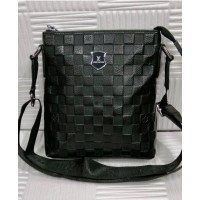 Чоловіча сумка натуральна преміум  шкіра Чорна