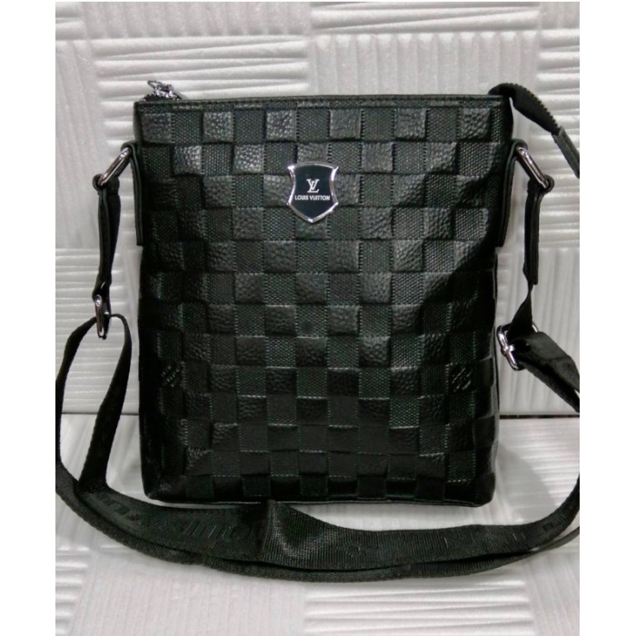 Чоловіча сумка натуральна преміум  шкіра Чорна