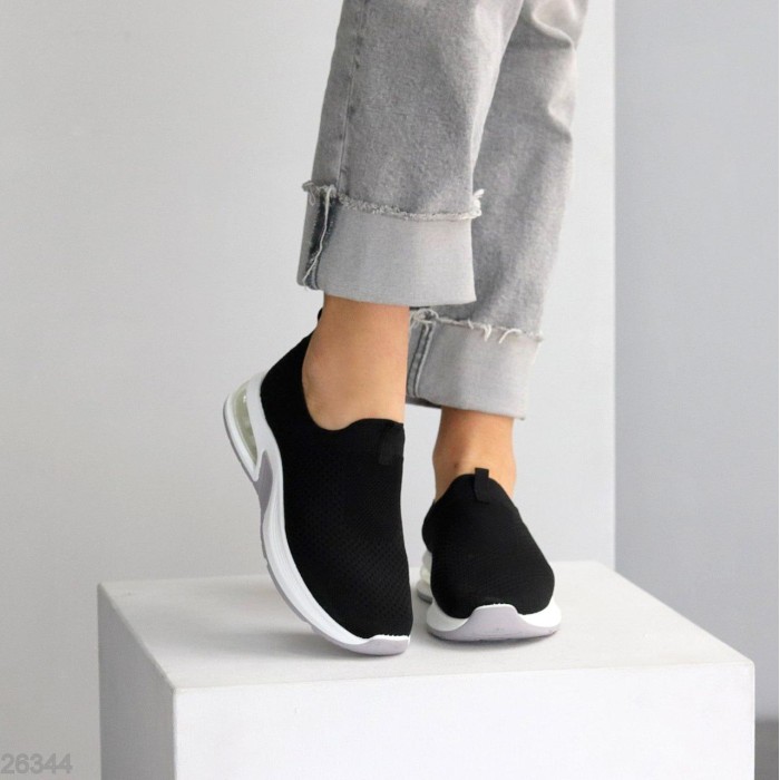 Мокасини жіночі текстиль чорні на 35.5,36,37,39р