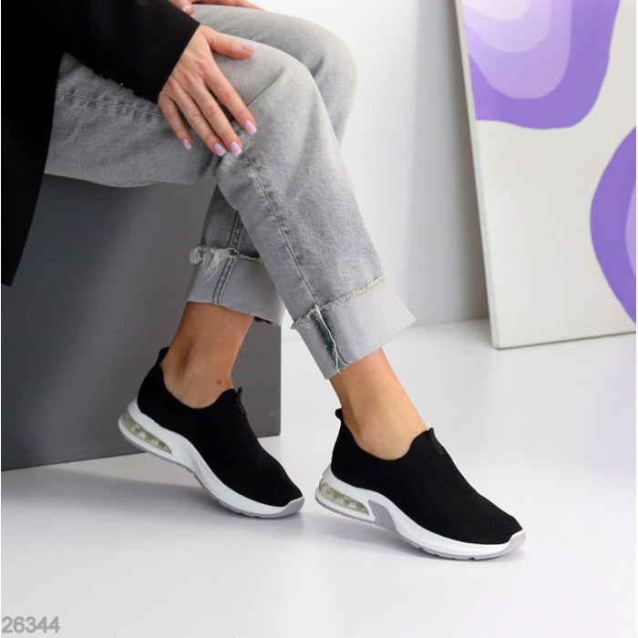 Мокасини жіночі текстиль чорні на 35.5,36,37,39р