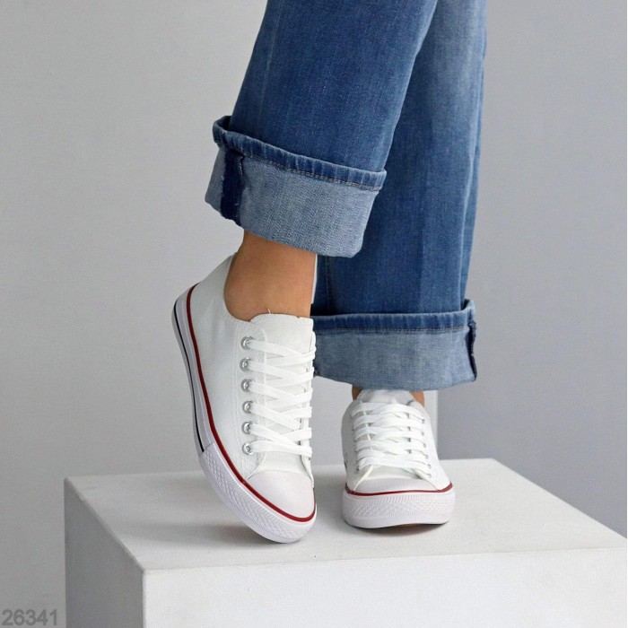 Кеди жіночі текстиль білі на 35.5,36,37,38,39,40р