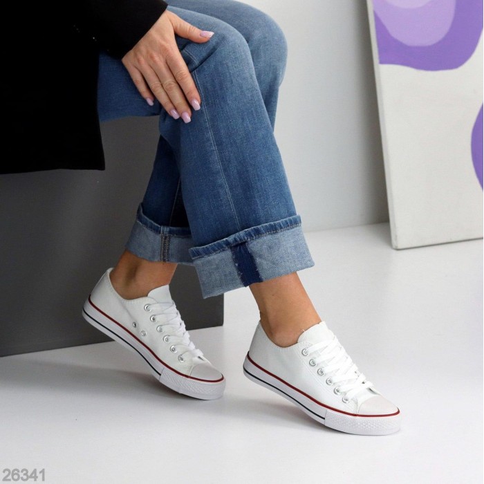 Кеди жіночі текстиль білі на 35.5,36,37,38,39,40р