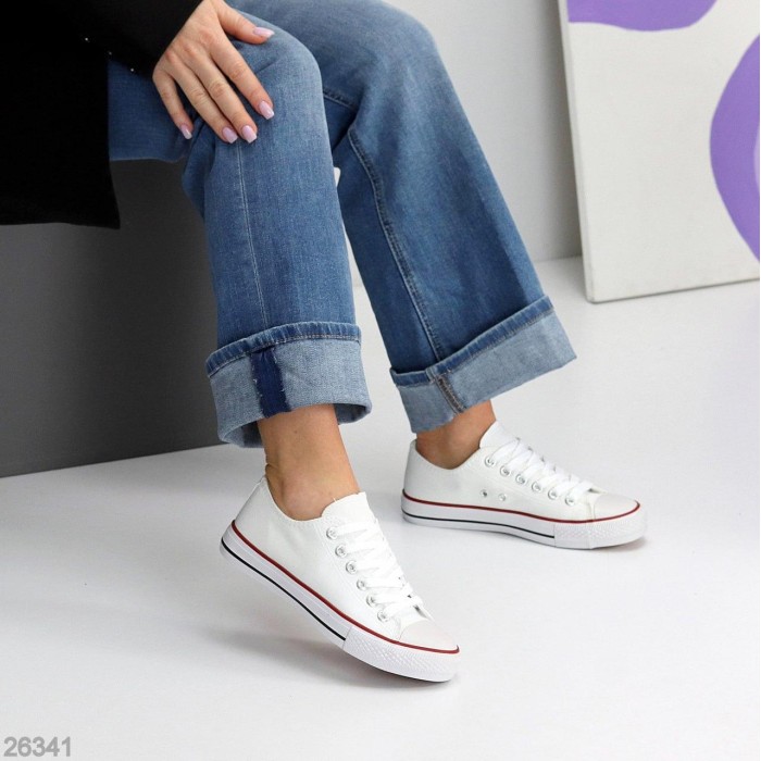 Кеди жіночі текстиль білі на 35.5,36,37,38,39,40р