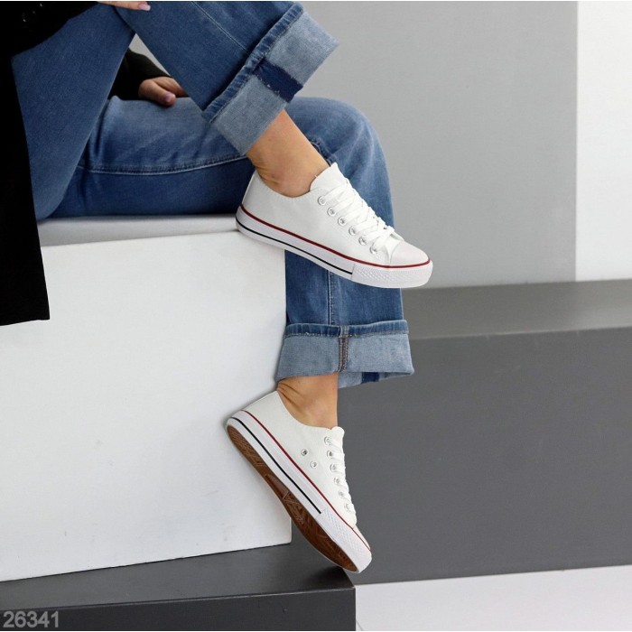 Кеди жіночі текстиль білі на 35.5,36,37,38,39,40р