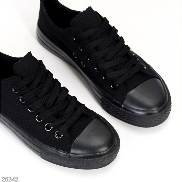 Кеди жіночі текстиль чорні на 35.5,36,37,38,39,40р