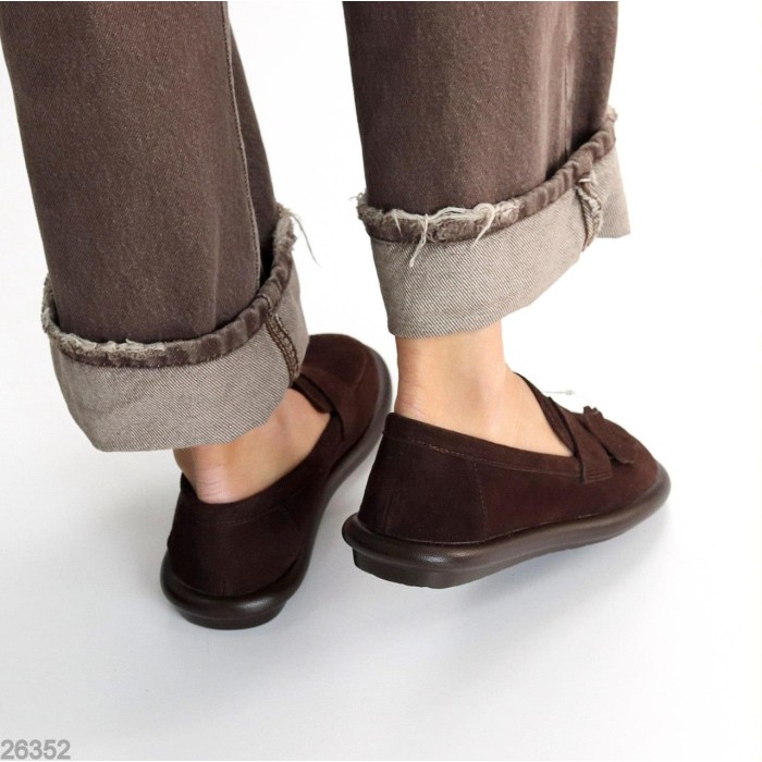 Мокасини жіночі натуральна замша колір-шоколад на 36,37,40,41р