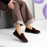 Мокасины женские натуральная замша цвет-шоколад на 36,37,40,41р.