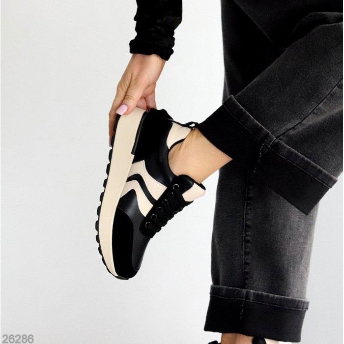 Кросівки жіночі натуральна шкіра/замша чорні 36,37,38,39,40,41р