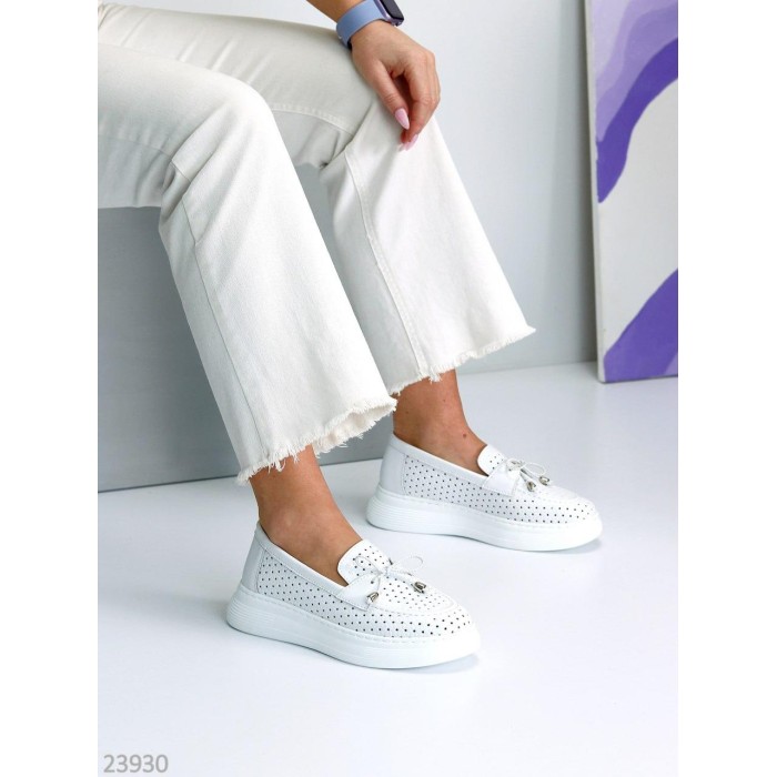 Мокасини жіночі натуральна шкіра білі 37,38,39,40,41р