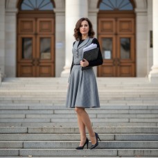 РОЗПРОДАЖ!!!   Сукня-сарафан колір-сірий у клітину M