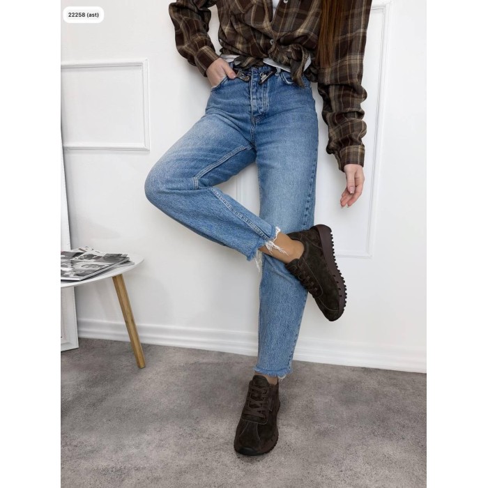 Кросівки жіночі натуральна замша колір:шоколад 36.37,39,40р.