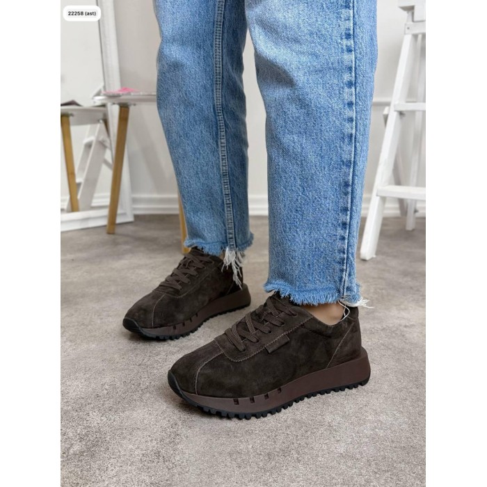 Кросівки жіночі натуральна замша колір:шоколад 36.37,39,40р.