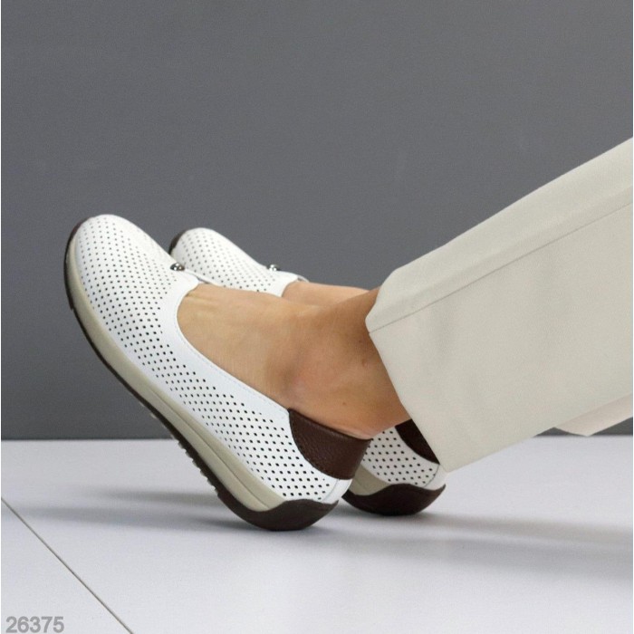 Балетки жіночі натуральна шкіра білі 36,37,38,39,41р