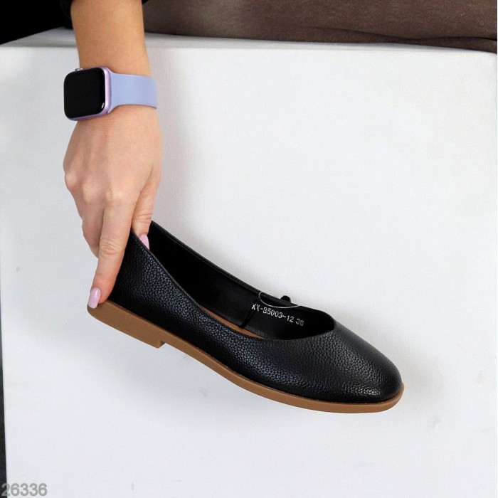 Балетки жіночі натуральна шкіра колір-чорний 36,37,40р