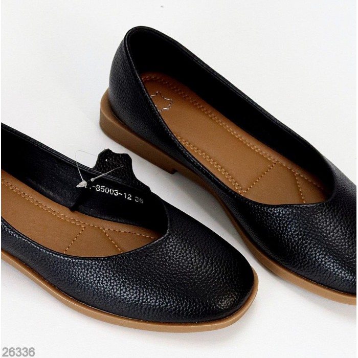 Балетки жіночі натуральна шкіра колір-чорний 36,37,40р