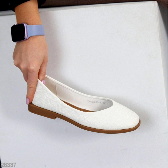 Балетки жіночі натуральна шкіра білі 36,41р