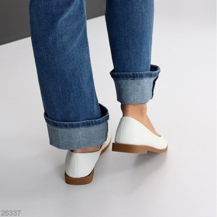 Балетки жіночі натуральна шкіра білі 36,41р