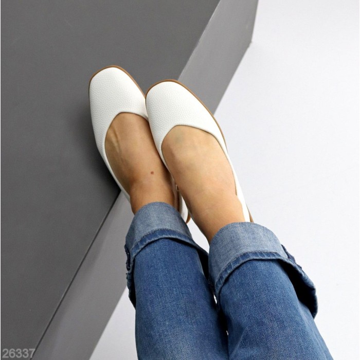 Балетки жіночі натуральна шкіра білі 36,41р