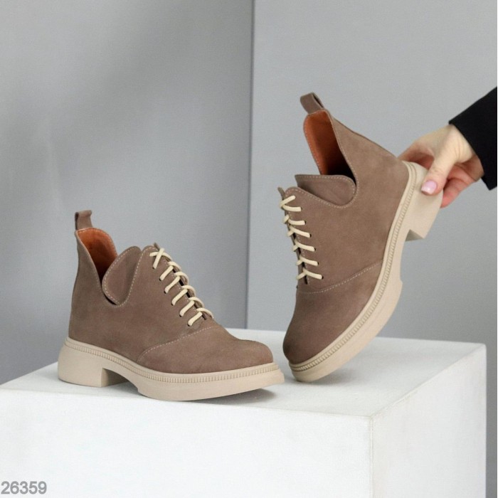 Туфлі жіночі натуральна замша беж демі 36,37,38,40р