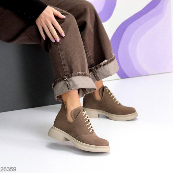 Туфлі жіночі натуральна замша беж демі 36,37,38,40р