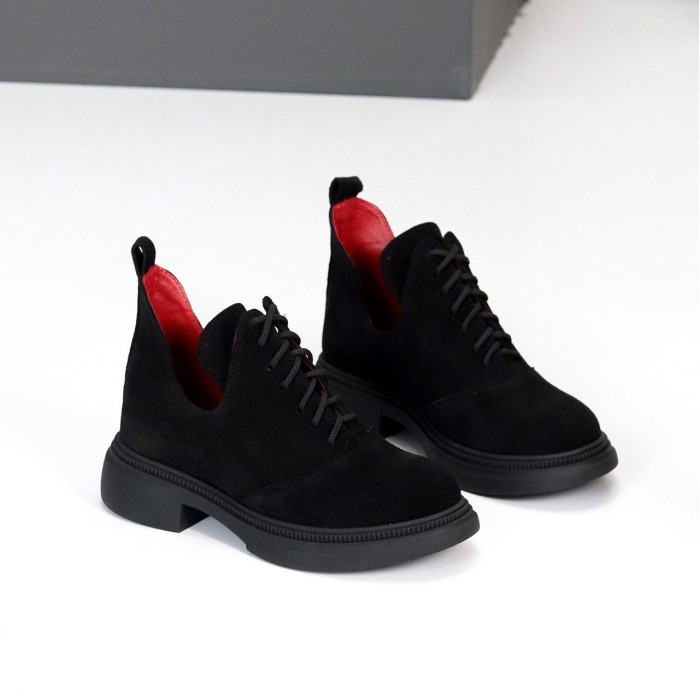 Туфлі жіночі натуральна замша чорні демі 36,39р