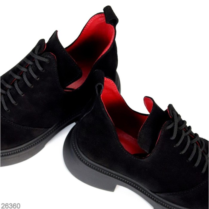 Туфлі жіночі натуральна замша чорні демі 36,39р