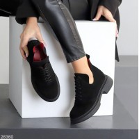 Туфли женские натуральная замша черные деми 36,39р