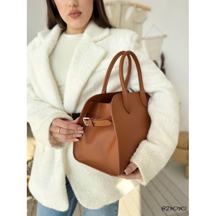 Сумка жіноча натуральна шкіра Чорна Кемел