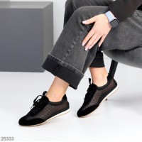 Кеди жіночі натуральна замша чорні 36,37,38,39,40,41р