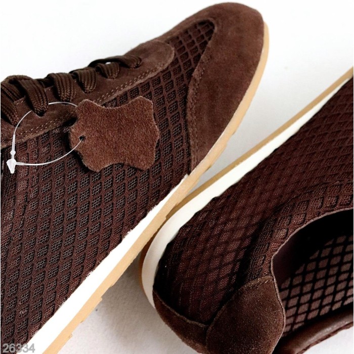 Кеди жіночі натуральна замша колір шоколад 36,37,38,39,40,41р