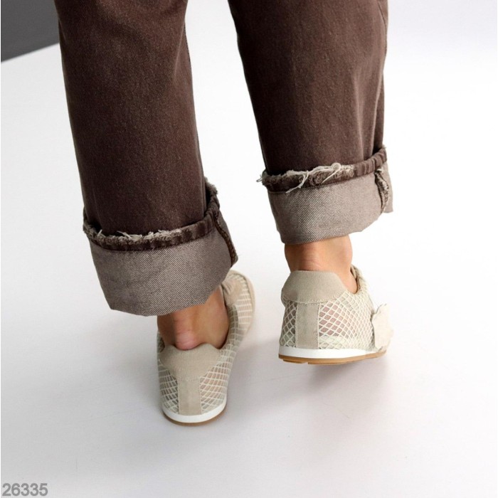 Кеди жіночі натуральна замша колір беж 38,39,40,41р.