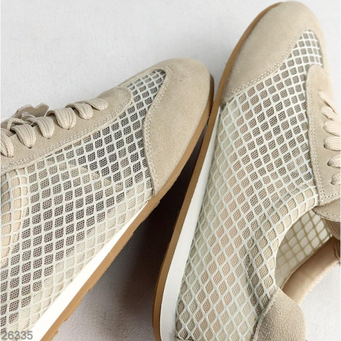 Кеди жіночі натуральна замша колір беж 38,39,40,41р.