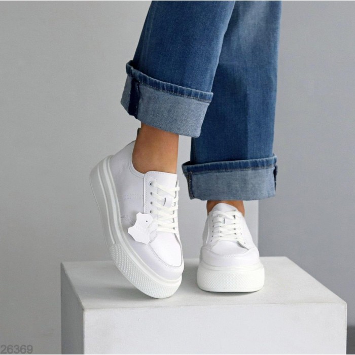 Кеди жіночі натуральна шкіра білі 37,39,40р