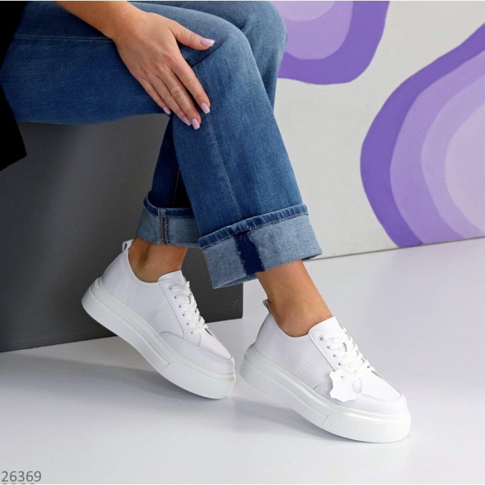 Кеди жіночі натуральна шкіра білі 37,39,40р