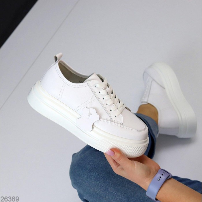 Кеди жіночі натуральна шкіра білі 37,39,40р