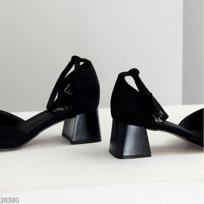 Туфли жіночі екозамша колір чорний на 37,38,39,41р