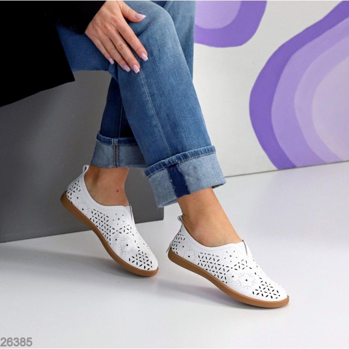 Сліпони жіночі натуральна шкіра білі 37,38,39,40р